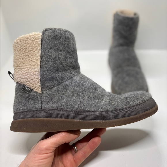 Chaco Revel Chelsea Ankle Boots Women’s 9 Wool Felt Sherpa Cozy Winter - Picture 12 of 13